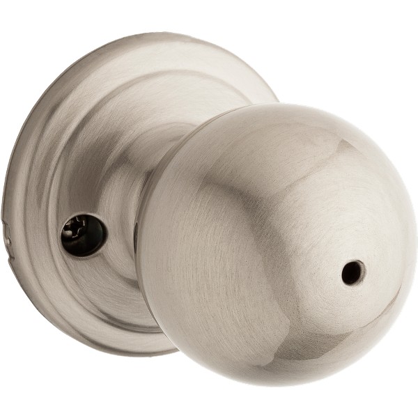Satin Nickel Circa Knob Bed Bath Kwikset