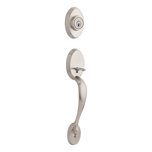 Satin Nickel Chelsea Handleset - featuring SmartKey - Kwikset