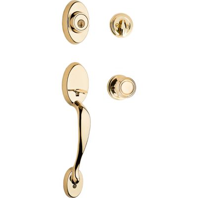 Kwikset SmartKey Cameron Polished Brass Entry Lockset ANSI/BHMA Grade 2 KW1 1-3/4 in. Kwikset SmartKey Cameron Polished Brass Entry Lockset ANSI/BHMA Grade 2 KW1 1-3/4 in.