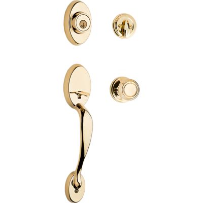 Chelsea Handleset with Cameron Knob - Deadbolt Keyed One Side