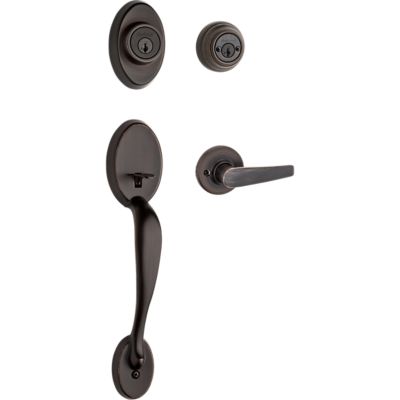 Image for Chelsea Handleset with Delta Lever - Deadbolt Keyed Both Sides - featuring SmartKey