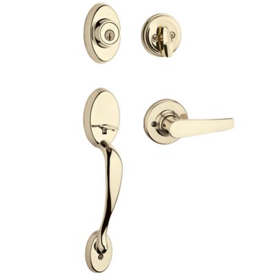 Chelsea Handleset with Delta Lever - Deadbolt Keyed One Side - featuring SmartKey