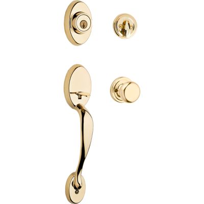 Chelsea Handleset with Juno Knob - Deadbolt Keyed One Side - featuring SmartKey