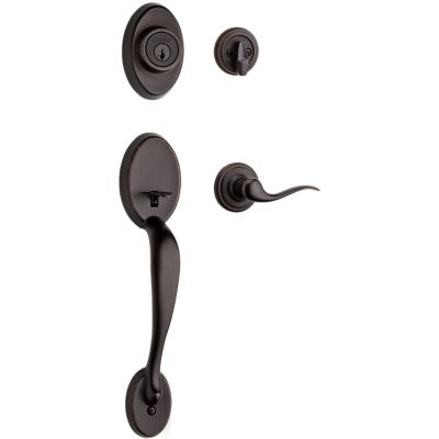 Chelsea Handleset with Tustin Lever - Deadbolt Keyed One Side - featuring SmartKey