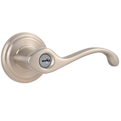 Satin Nickel Delta Lever - Keyed - featuring SmartKey | Kwikset