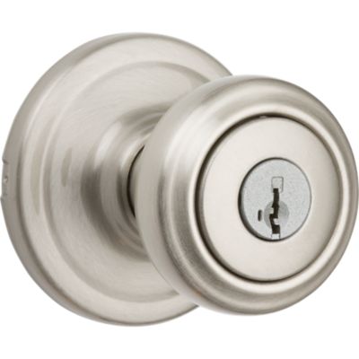 Details about   Satin Nickel Door Knob Combo Smartkey Security Lock Pack Adjustable Latch Set 