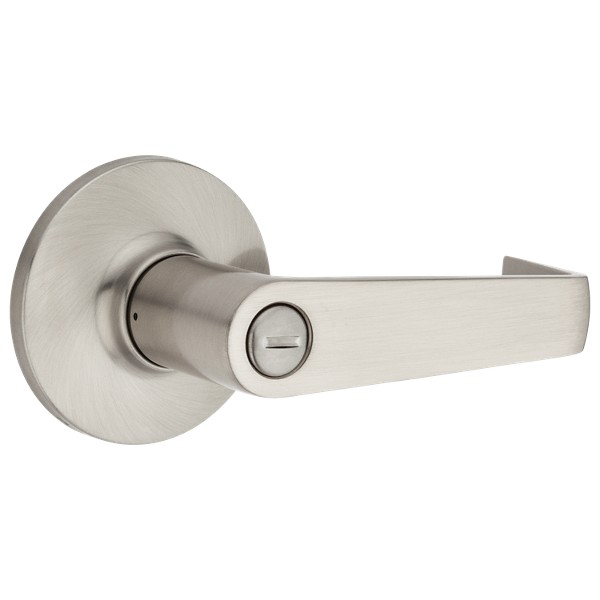 Kwikset Carson Manípulo com botão de pressão - Quarto/casa de banho Imagem oficial do produto
