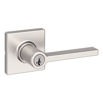 Satin Nickel Casey Lever (Square) - Keyed - featuring SmartKey