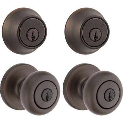 Cove Project Pack - Two Keyed Knobs and Two Keyed One Side Deadbolts - with Pin & Tumbler