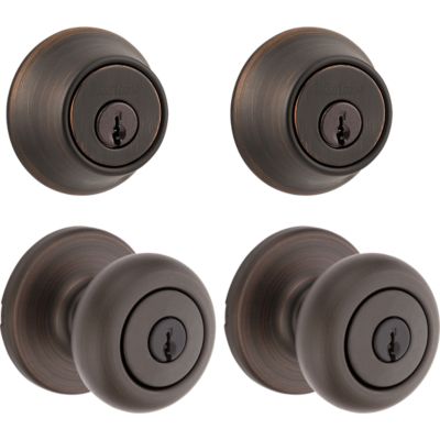 Image for Cove Project Pack - Two Keyed Knobs and Two Keyed One Side Deadbolts - with Pin & Tumbler