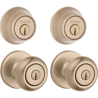 Image for Cove Project Pack - Two Keyed Knobs and Two Keyed One Side Deadbolts - with Pin & Tumbler
