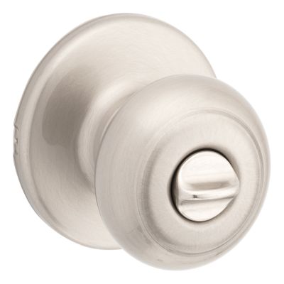 Satin Nickel Laurel Knob - Bed/Bath | Kwikset