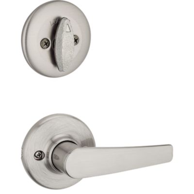 Satin Nickel Amador Handleset - Deadbolt Keyed One Side (Exterior