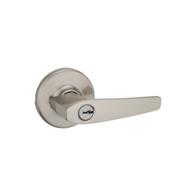 Satin Nickel Delta Lever - Keyed - featuring SmartKey | Kwikset