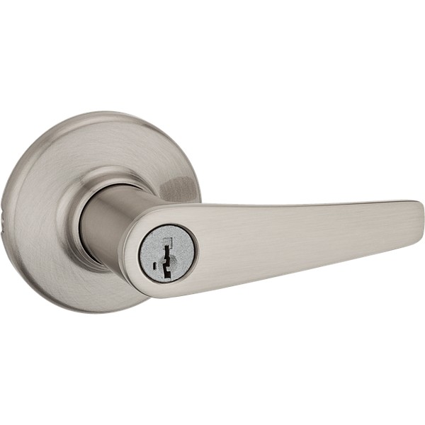 デルタページ Satin Nickel Delta Lever - Keyed - featuring SmartKey | Kwikset