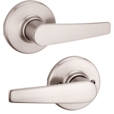 Satin Nickel Delta Lever - Hall/Closet | Kwikset