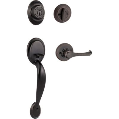 Image for Dakota Handleset with Dorian Lever - Deadbolt Keyed One Side - featuring SmartKey