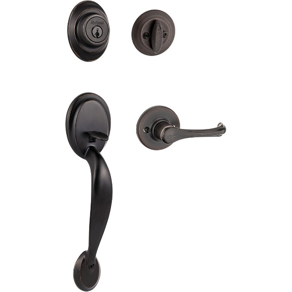 Venetian Bronze Dakota Handleset with Dorian Lever - Deadbolt
