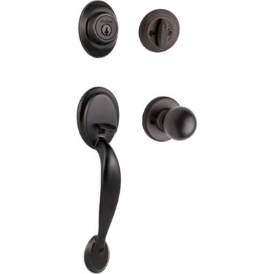 Kwikset      Belleview Venetian Bronze Single Cylinder Door Handleset with Cove Door Knob Featuring SmartKey Security