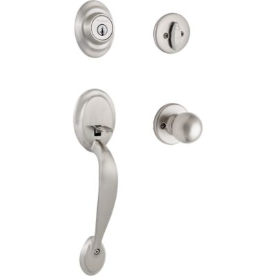 Product Image for Dakota Handleset with Polo Knob - Deadbolt Keyed One Side - featuring SmartKey