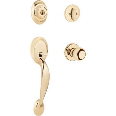 Dakota Handleset with Polo Knob - Deadbolt Keyed One Side - featuring SmartKey