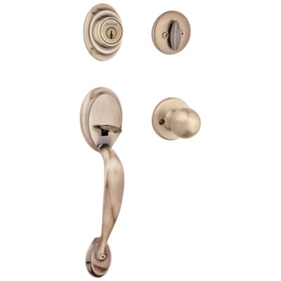 Dakota Handleset with Polo Knob - Deadbolt Keyed One Side - with Pin & Tumbler