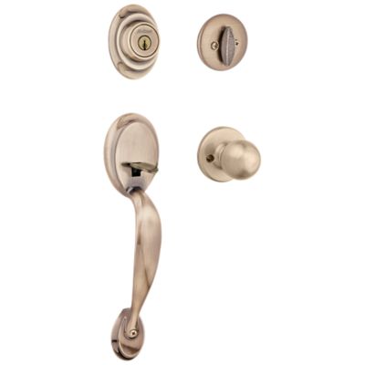 Image for Dakota Handleset with Polo Knob - Deadbolt Keyed One Side - with Pin & Tumbler