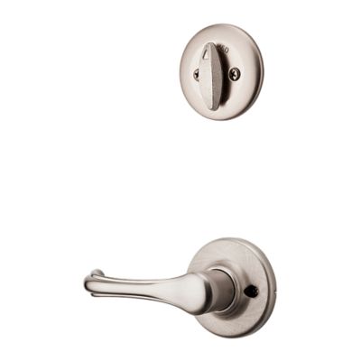 Satin Nickel Tavaris Handleset - Deadbolt Keyed One Side (Exterior