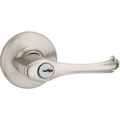 Satin Nickel Delta Lever - Keyed - featuring SmartKey | Kwikset