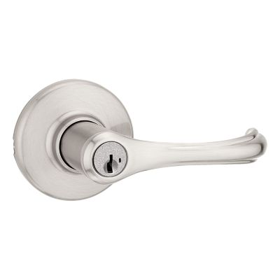 Satin Nickel Commonwealth Lever - Keyed - featuring SmartKey | Kwikset