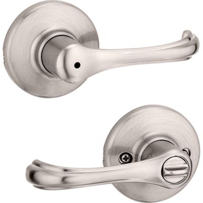 Satin Nickel Dorian Lever - Bed/Bath | Kwikset