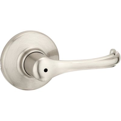 Naples Satin Nickel Bed/Bath Door Lever