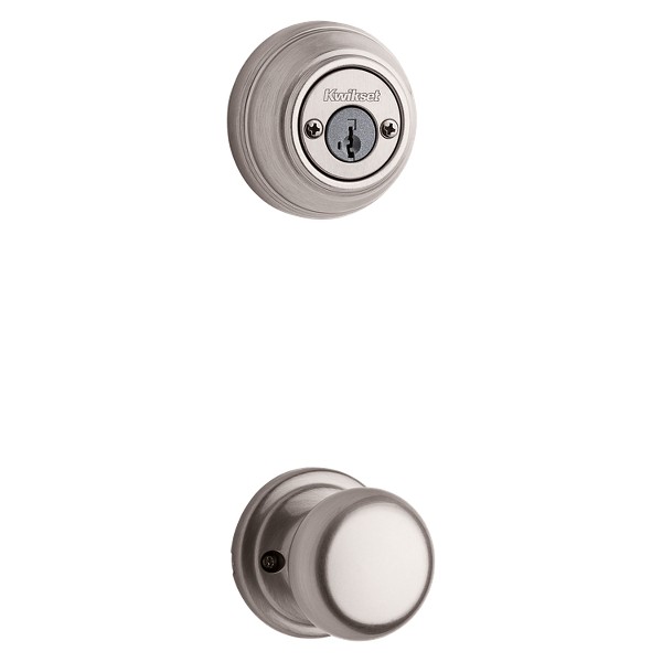Satin Nickel Hancock and Deadbolt Interior Pack - Deadbolt Keyed