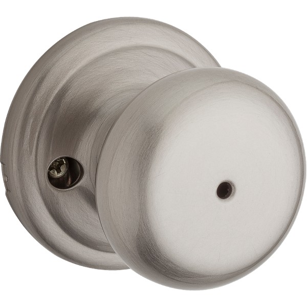 Satin Nickel Hancock Knob - Bed/Bath | Kwikset