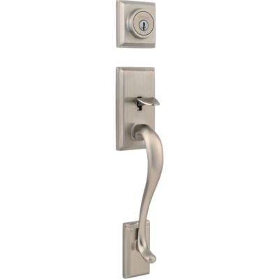 Hawthorne Handleset - Deadbolt Keyed Both Sides (Exterior Only) - featuring SmartKey