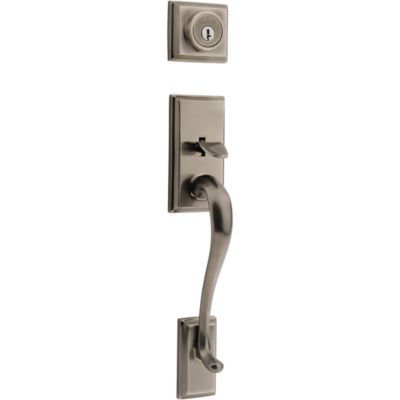 Hawthorne Handleset - Deadbolt Keyed Both Sides (Exterior Only) - with Pin & Tumbler