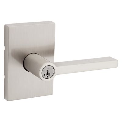 Satin Nickel Montreal Lever (Square) - Keyed - featuring SmartKey