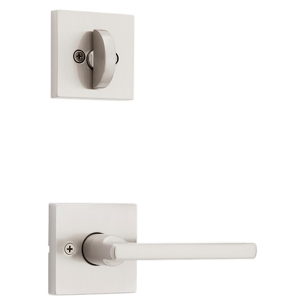 Satin Nickel Halifax and Deadbolt Interior Pack (Square