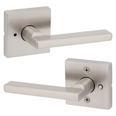 Satin Nickel Halifax Lever (Square) - Bed/Bath