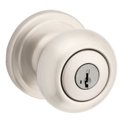 Satin Nickel Juno Knob Keyed Featuring Smartkey Kwikset