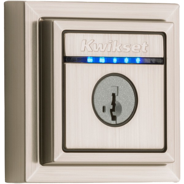 Satin Nickel Kevo Contemporary Touch-to-Open Smart Lock, 2nd Gen