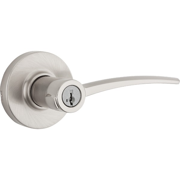 Satin Nickel Katara Lever (Round) - Keyed - featuring SmartKey