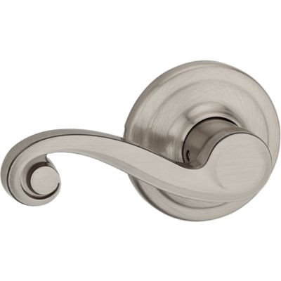 Satin Nickel Lido Lever - Hall/Closet | Kwikset