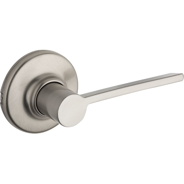 Satin Nickel Ladera Lever - Hall/Closet | Kwikset