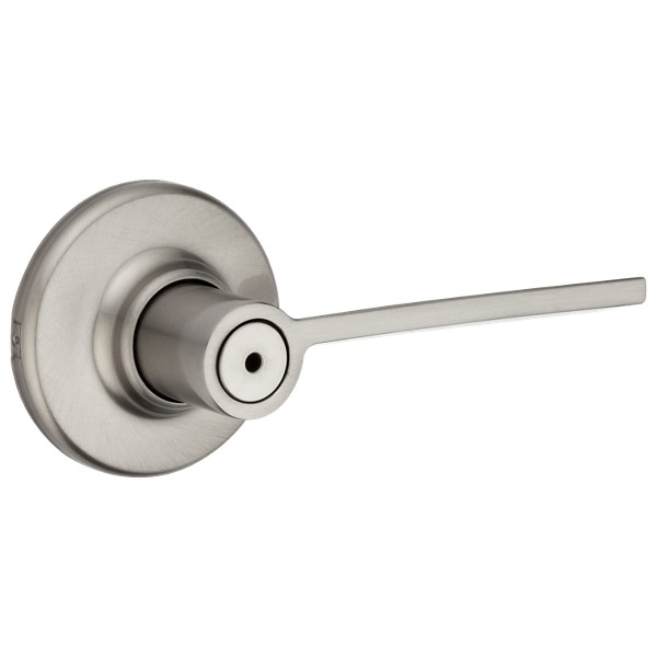 Satin Nickel Ladera Lever - Bed/Bath | Kwikset