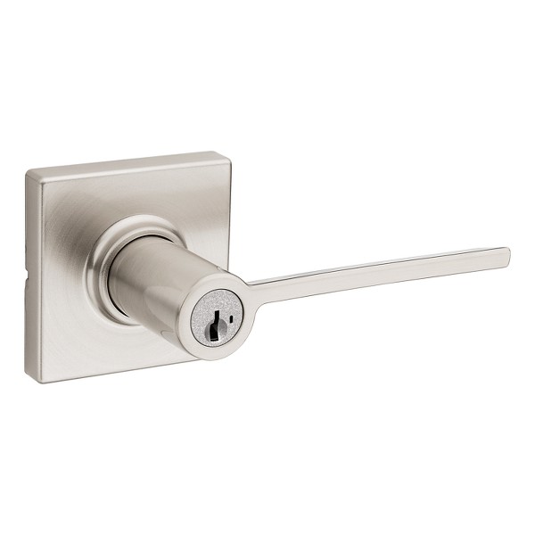 Satin Nickel Ladera Lever (Square) - Keyed - featuring SmartKey