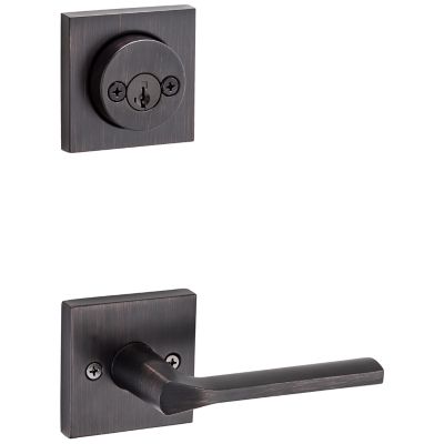 Venetian Bronze Austin Handleset - Deadbolt Keyed Both Sides