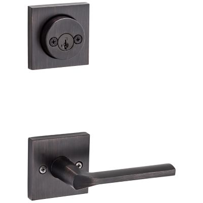 Image for Lisbon and Deadbolt Interior Pack (Square) - Deadbolt Keyed Both Sides - featuring SmartKey - for Signature Series 801 Handlesets