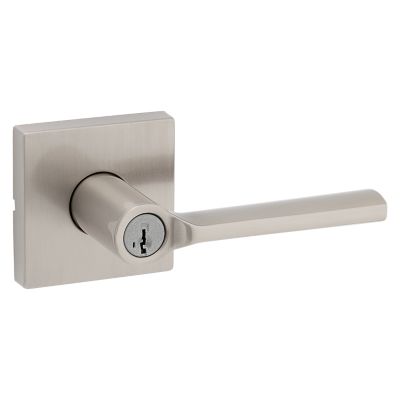 Satin Nickel Ladera Lever (Square) - Keyed - featuring SmartKey