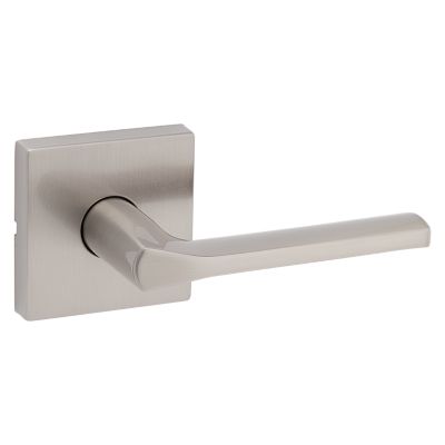 Satin Nickel Milan Lever (Square) - Hall/Closet | Kwikset